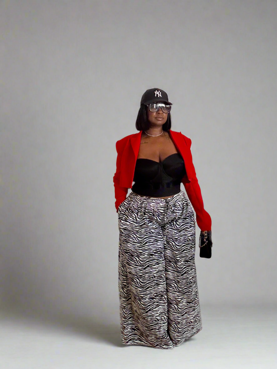 Zebra wide pants